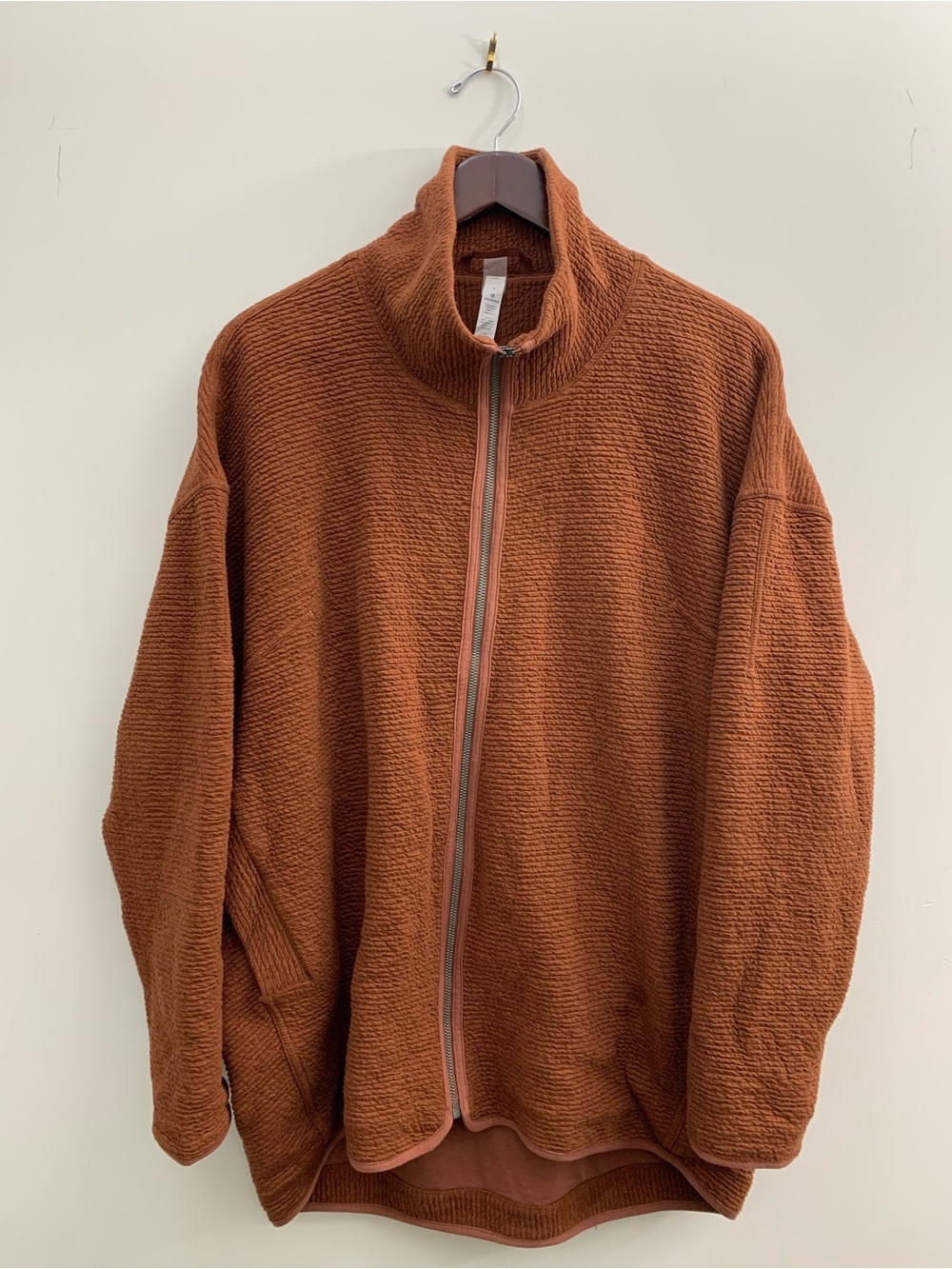Lululemon Peaceful Moments Full Zip Heathered Ancient Copper Size 8 - Picture 4 of 13
